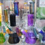 Made,Of,Glass,Bongs,For,Cannabis,Smoking,Placed,On,The